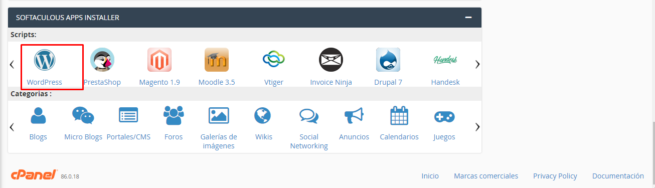 Instalar Wordpress en Cpanel 2 Softacoulus2