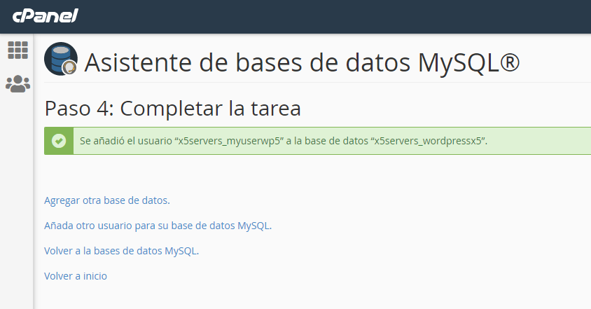 Como Crear Bases de Datos Mysql-MariaDB En Cpanel 5