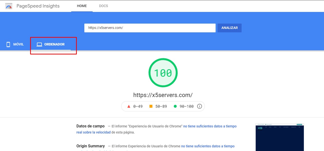 Que es Google pagespeed insights
