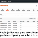 Plugin JetBackup para WordPress que hace copias y las sube a tu nube