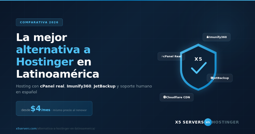 Alternativa a Hostinger en Latinoamérica